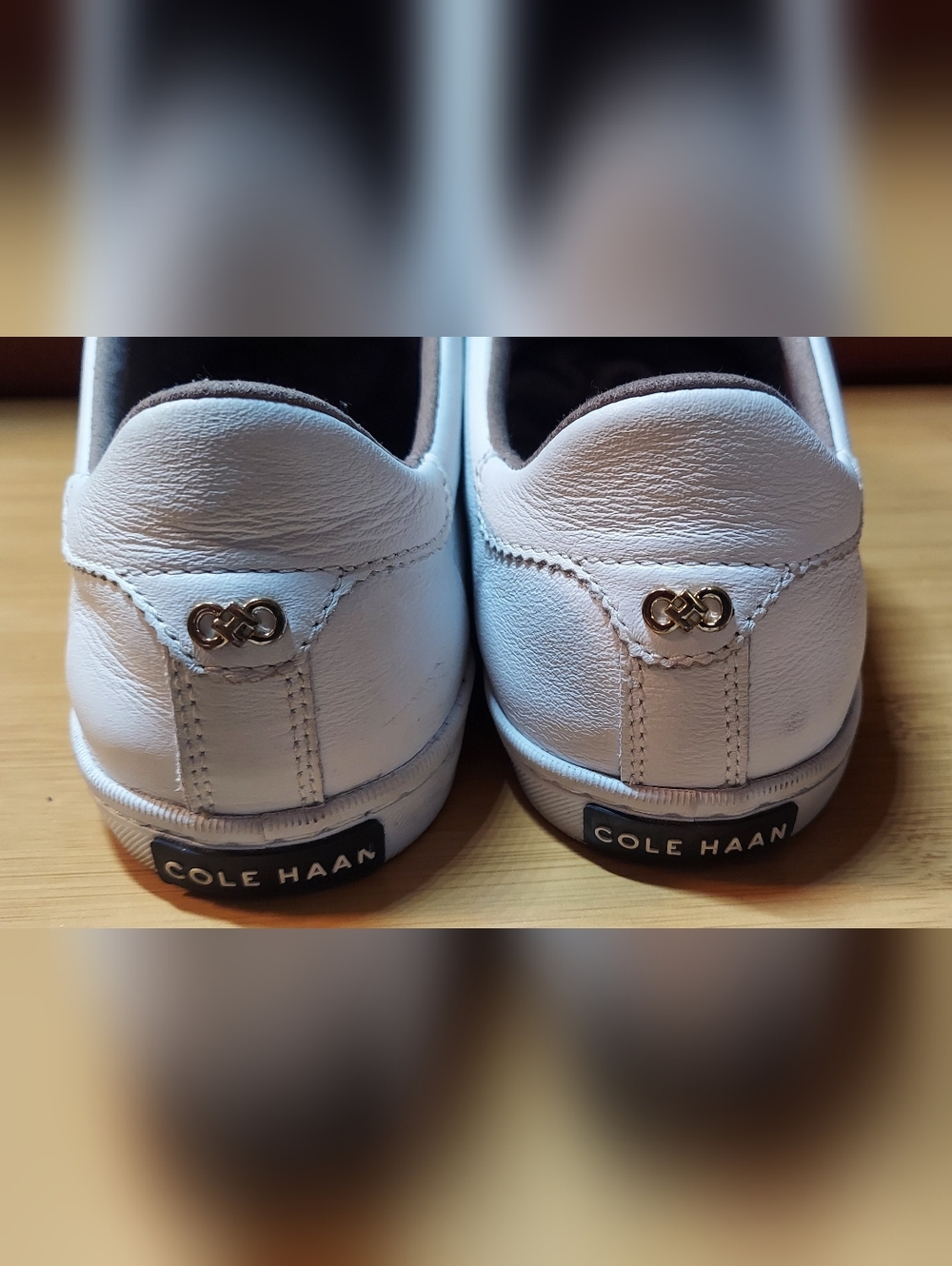 COLE HAAN W07341 WOMEN'S WHITE LEATHER OXFORDS SIZE 11 B